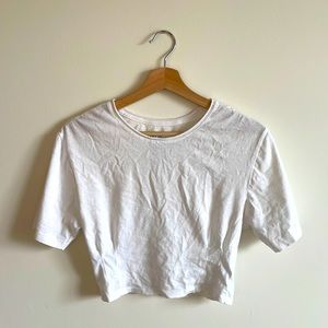 Urban outfitters BDG white tee with pleated sides. Size S